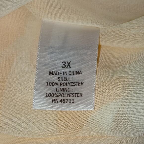 Ophelia Roe Peach and Cream Halter Top Lined with Adjustable Straps Women's 3X - Picture 7 of 8